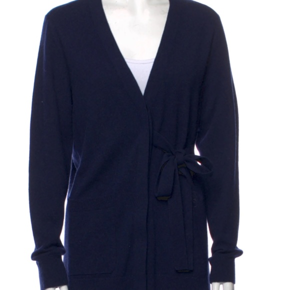 Chloe Sweaters - Chloé Cashwool Plunge Neckline Cardigan Size: M